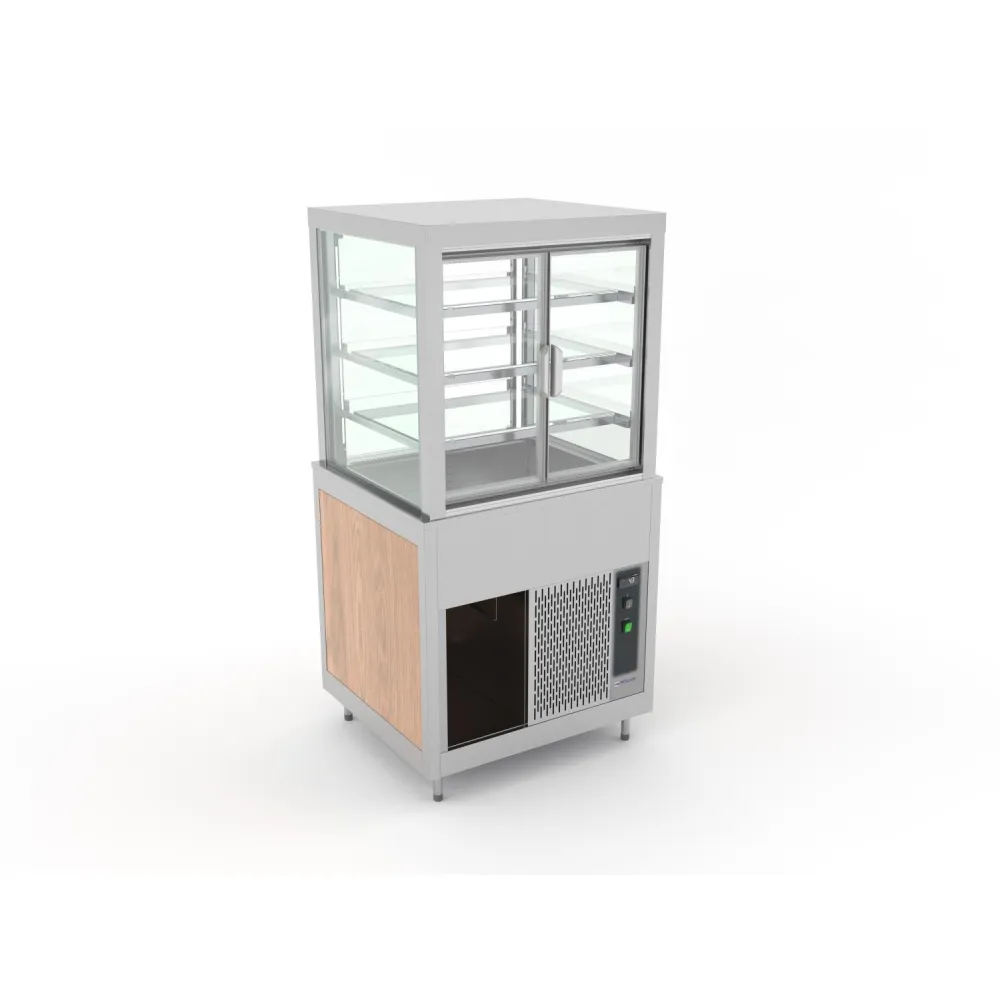 ВИТРИНА С ВЕНТИЛЯТОРОМ И ОТКРЫВАЮЩИМИСЯ СТЕКЛЯННЫМИ ПОЛКАМИ OMNIA 2DSP