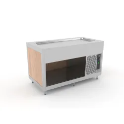 ХОЛОДНЫЙ БУФЕТ СО СТОЛЕШНИЦЕЙ ИЗ НЕРЖАВЕЮЩЕЙ СТАЛИ OMNIA 3PR-IN