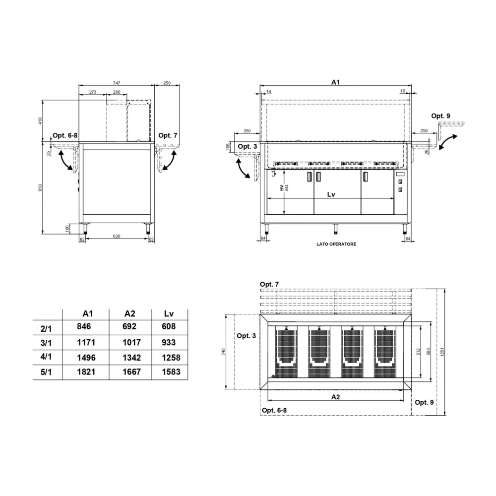 СУХОЙ ПОДОГРЕВНОЙ БУФЕТ С НИЖНИМ ОТДЕЛЕНИЕМ OMNIA 5 DRY/SC