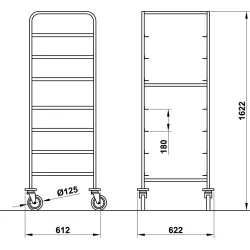 ТЕЛЕЖКА ДЛЯ КОРЗИН VEGA 50X50