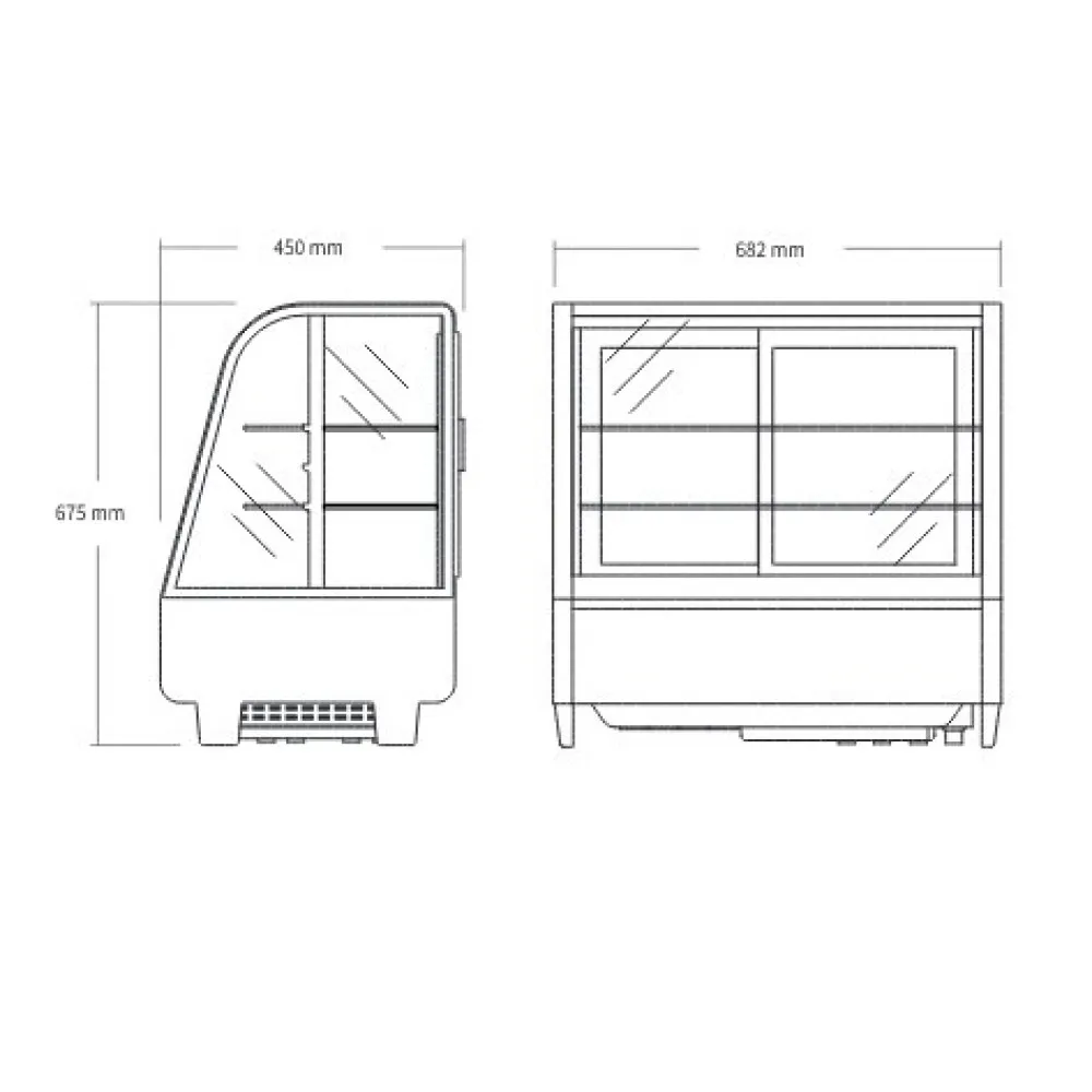 Витрина RTW101BE 70l