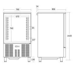 Камера шоковой заморозки GBC10X