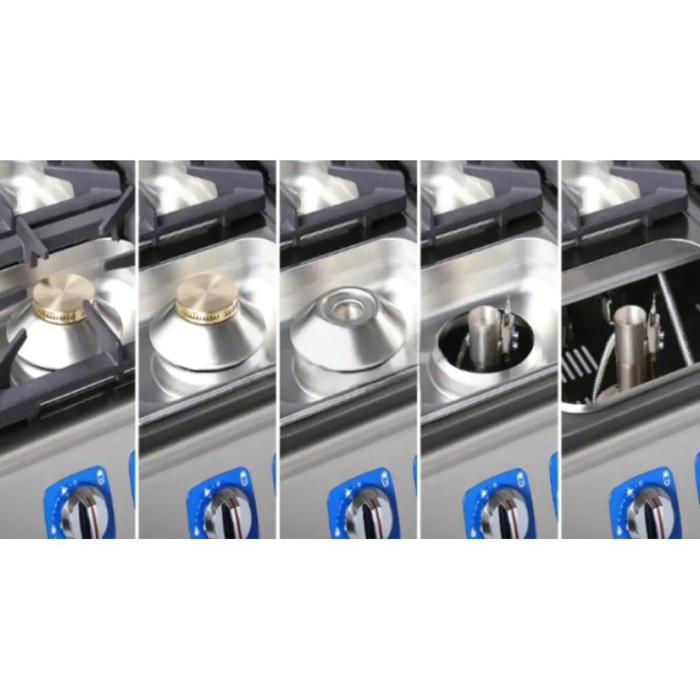 Газовая плита с электрической духовкой 22,6 кВт.