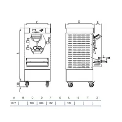 Батч-фризер для мороженого HBE600