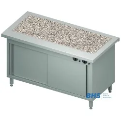 Горячий гранитная поверхность 4 GN1/1 с тепловым шкафом