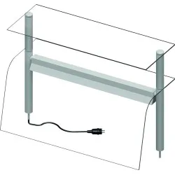 Защитное стекло двойное, нейтральное  LED 790 mm