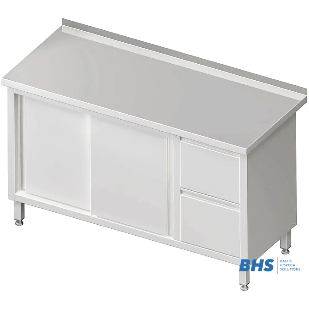 Стол с 2 ящиками и 2 раздвижными дверями 1400 мм