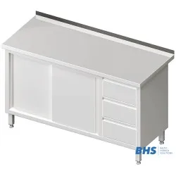 Стол с 3 ящиками и 2 раздвижными дверьми 1200 мм