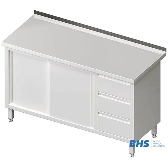 Стол с 3 ящиками и 2 раздвижными дверями