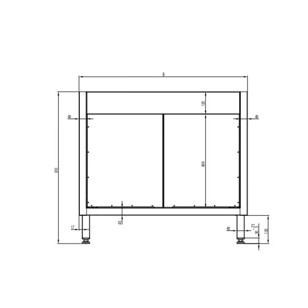 Шкаф с распашными дверцами H-810 mm