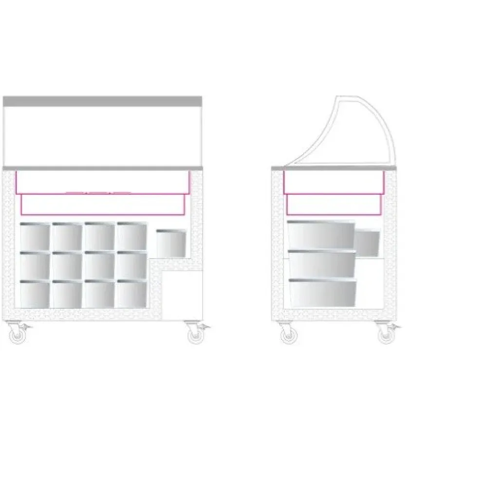 Витрина для мороженого 255L