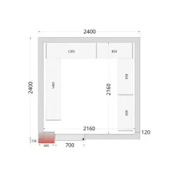 Комплект стеллажей для полок CRNF2424