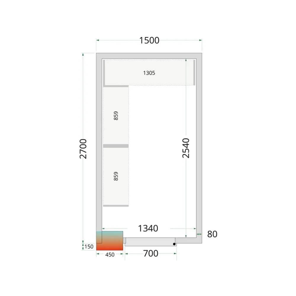 Комплект стеллажей для полок CRPF1527