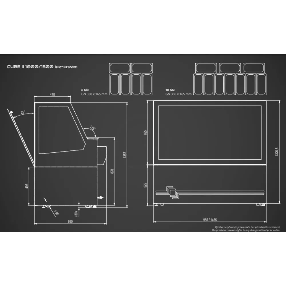 Витрина для мороженого CUBE II 1000 ICE-CREAM