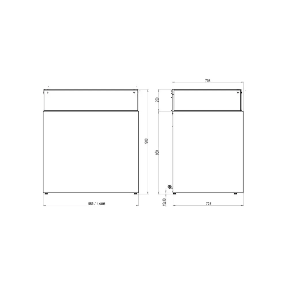 Кондитерская витрина CUBE II 1000 JEWELRY
