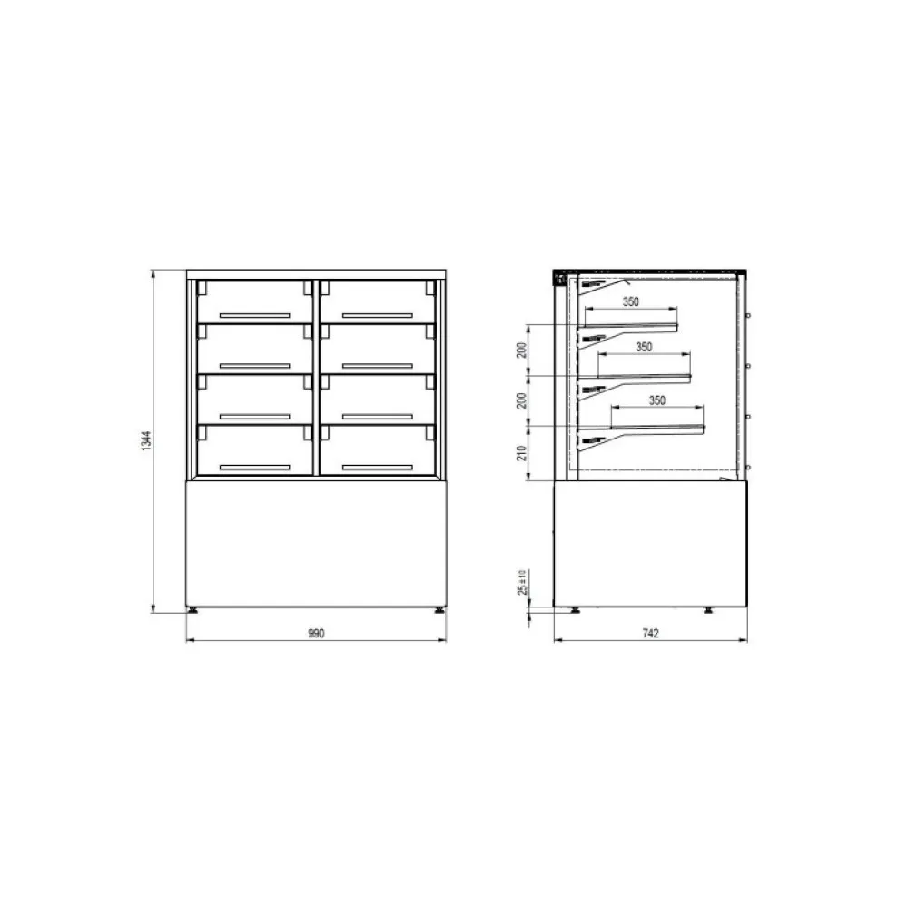Кондитерская витрина CUBE II 1000 SELF SERVICE