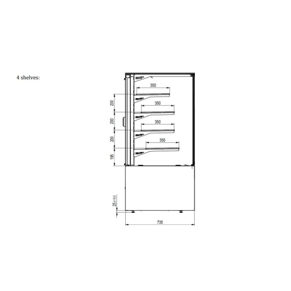 Кондитерская витрина PANORAMA HIGH 1000 HEOSONE SELF SERVICE