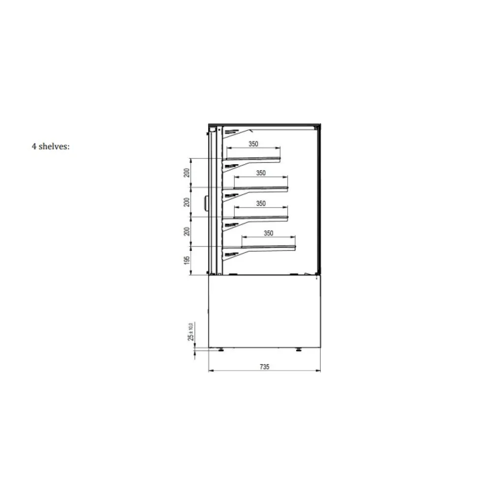Кондитерская витрина PANORAMA HIGH 1500 HEOSONE