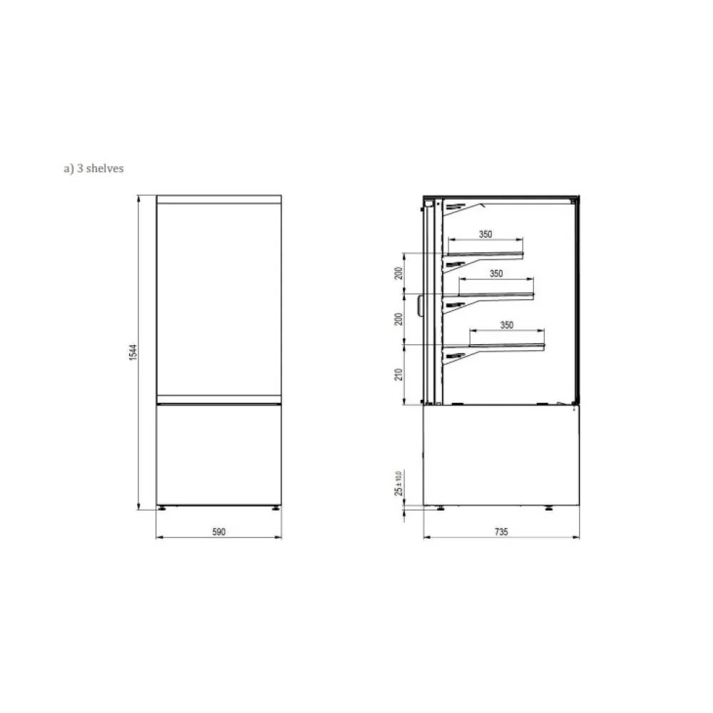 Кондитерская витрина PANORAMA HIGH 600 HEOSONE