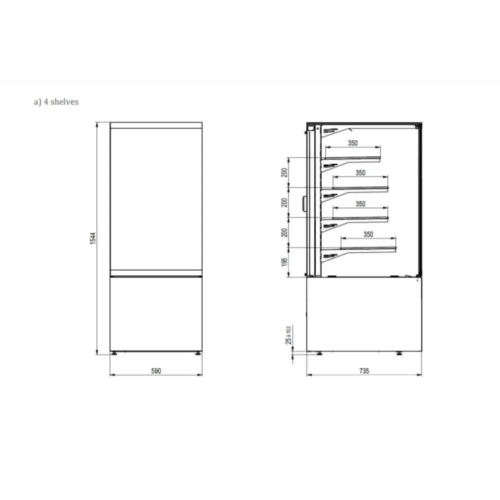 Кондитерская витрина PANORAMA HIGH 600 HEOSONE