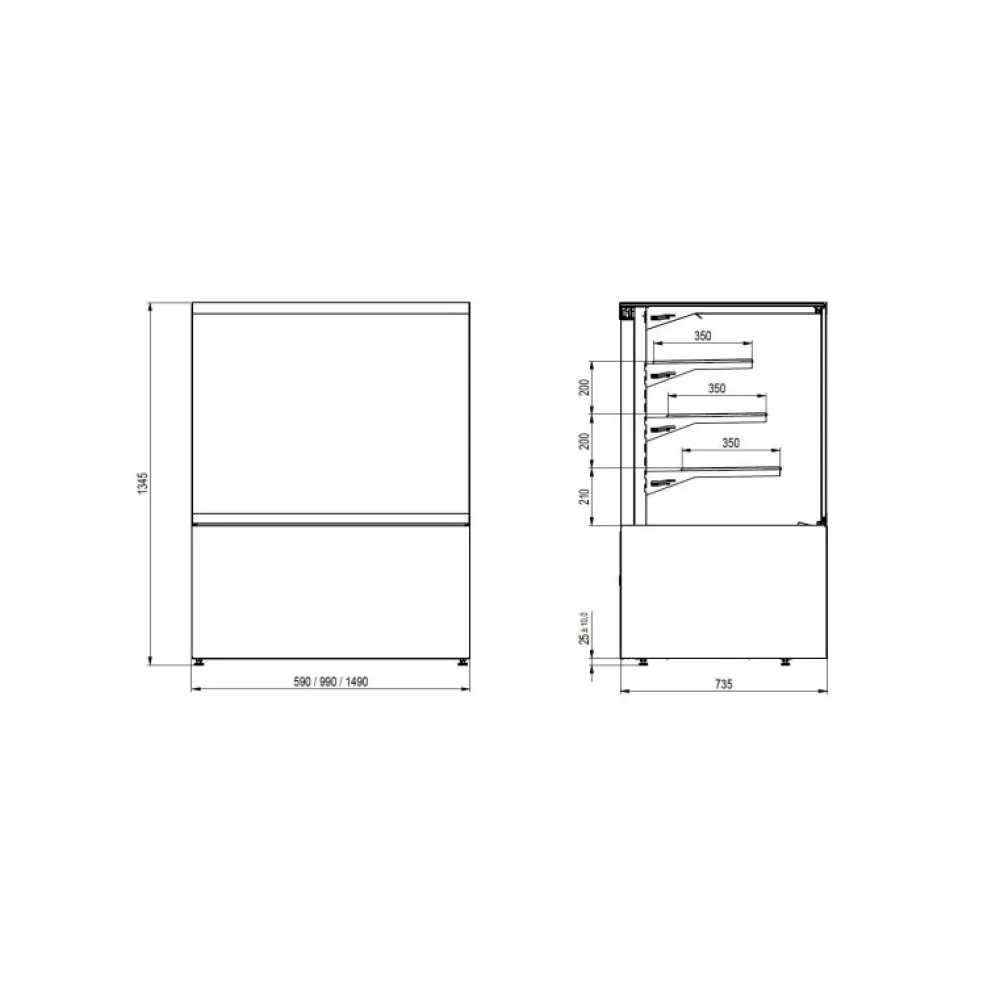 Кондитерская витрина PANORAMA NORMAL 600