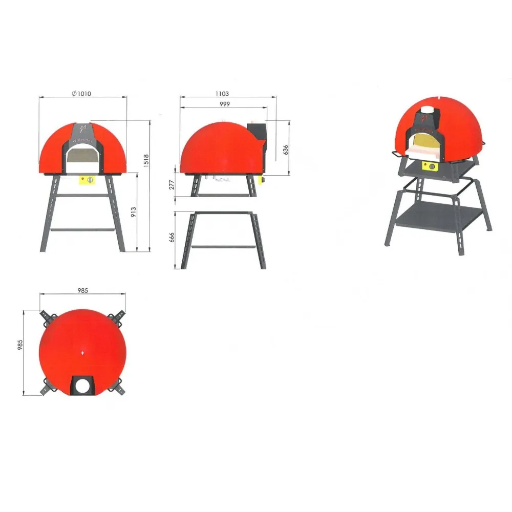 Дровяная печь для пиццы BABY75