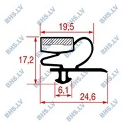 SNAP-IN GASKET L1009 LENGTH 2000 mm