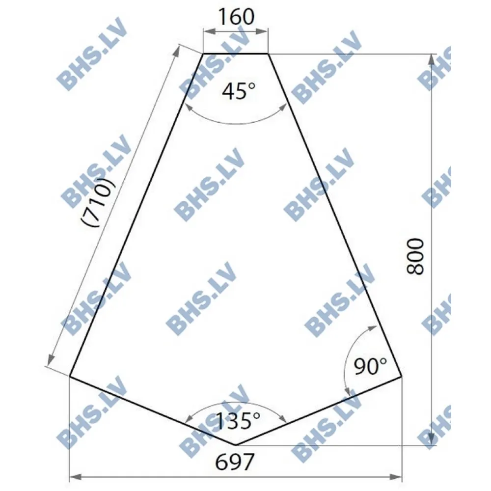 Стол угловой внутренний 45
