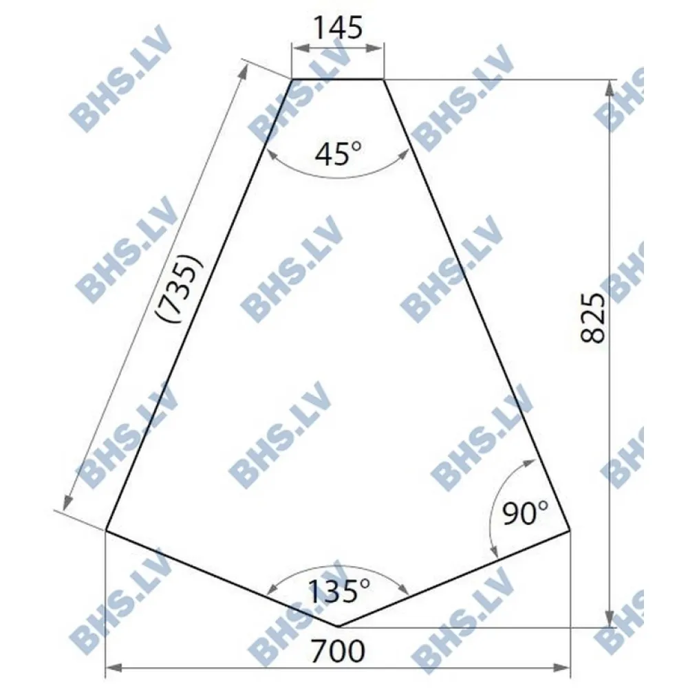 Угловой стол внутренний 45 с полкой