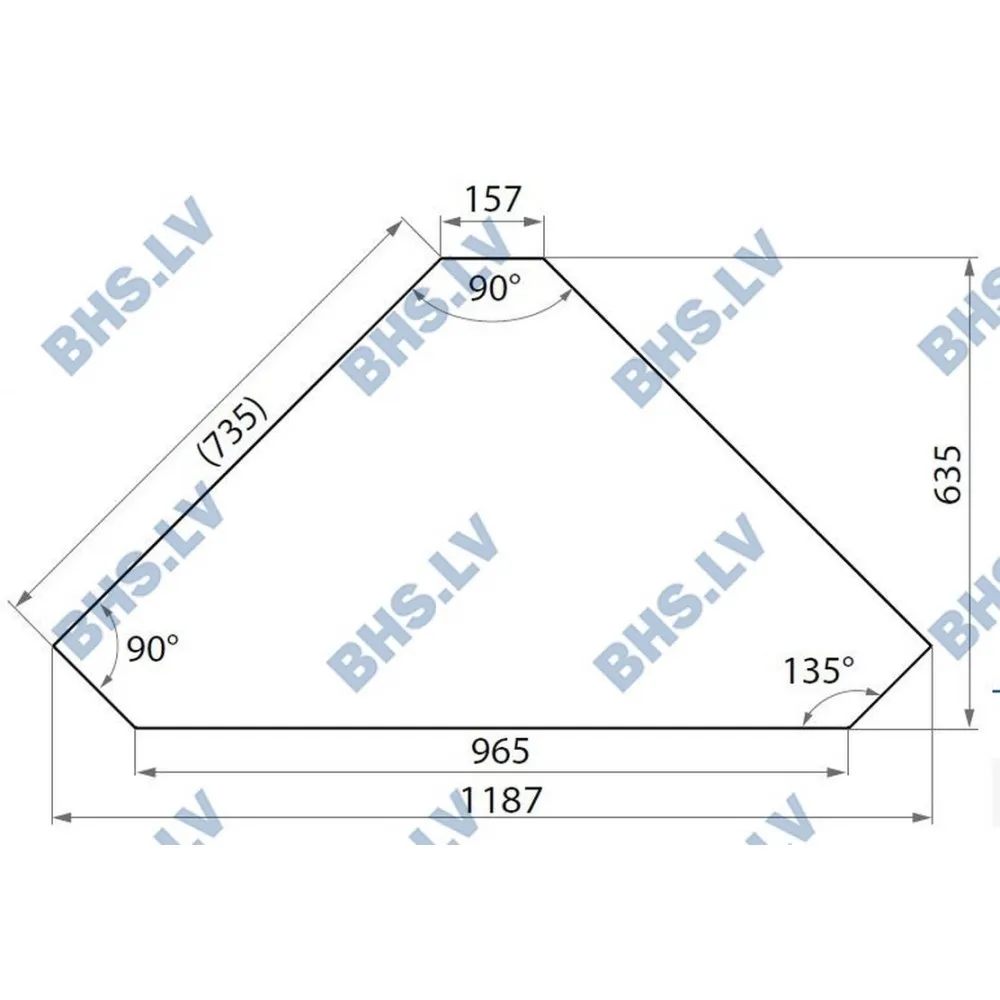 Угловой стол внутренний 90 с полкой