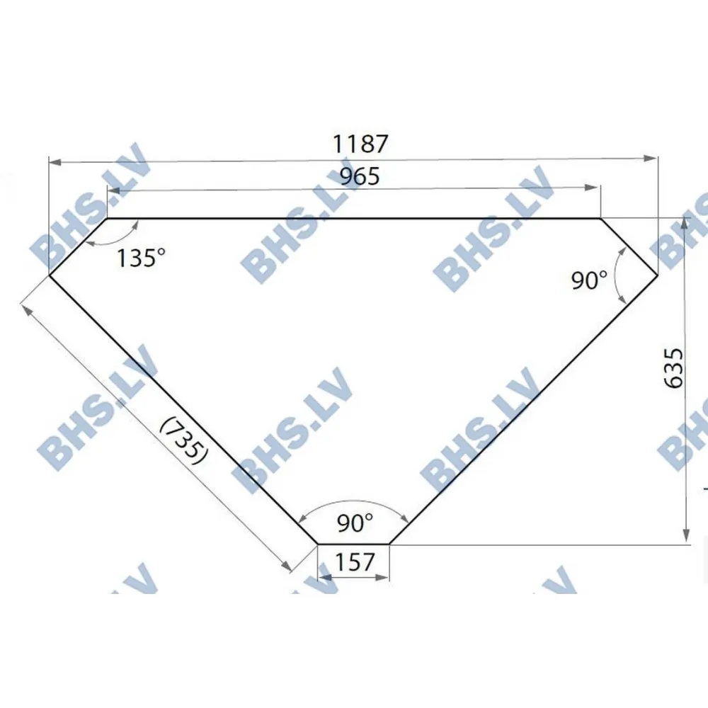 Угловой стол внешний 90 
