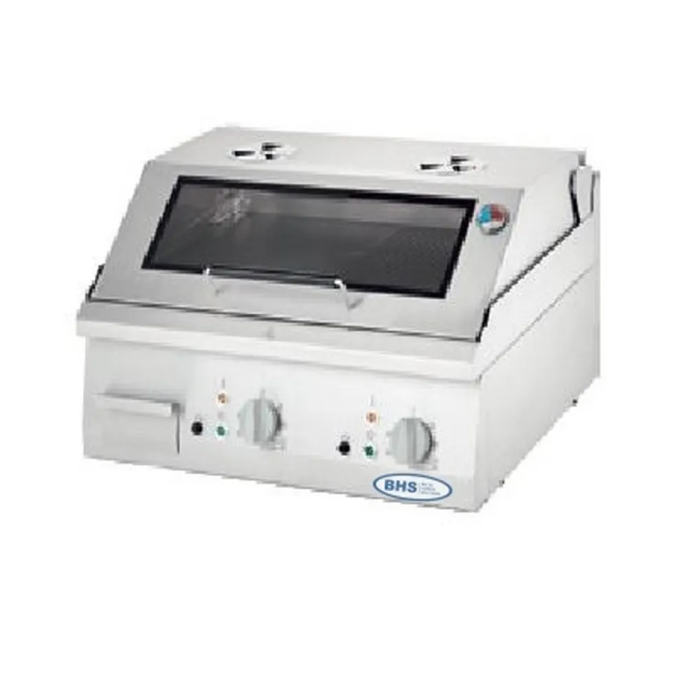 Электрический гриль рифленый-гладкий с крышкой 8.1 кВт