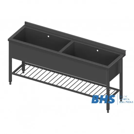 Стол с двумя бассейнами и решеткой