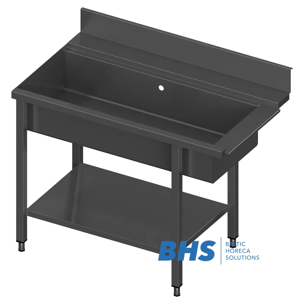 Стол к посудомойке с большой мойкой 1600