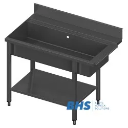 Стол к посудомойке с большой мойкой 1600