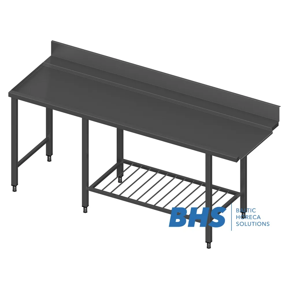 Стол к посудомойке с местом для тележки 1500