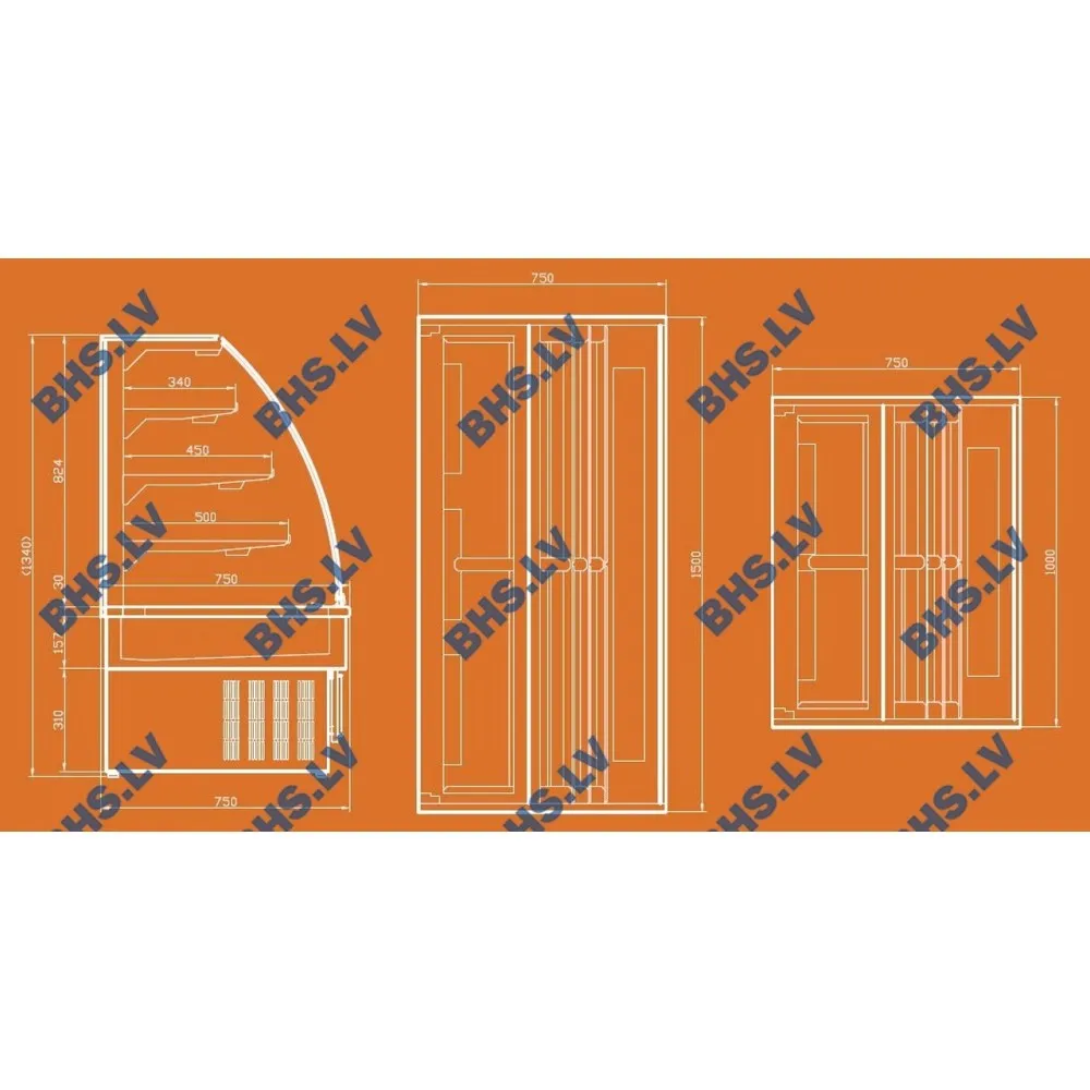 Тепловая витрина GEORGIA III 1000 Hot