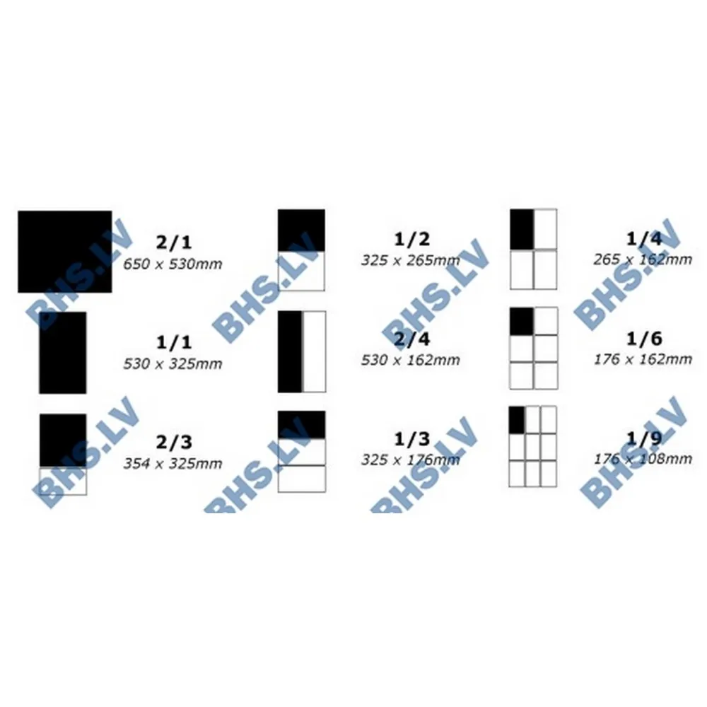 Гастроемкость GN1/2 - 100 мм Hexagon