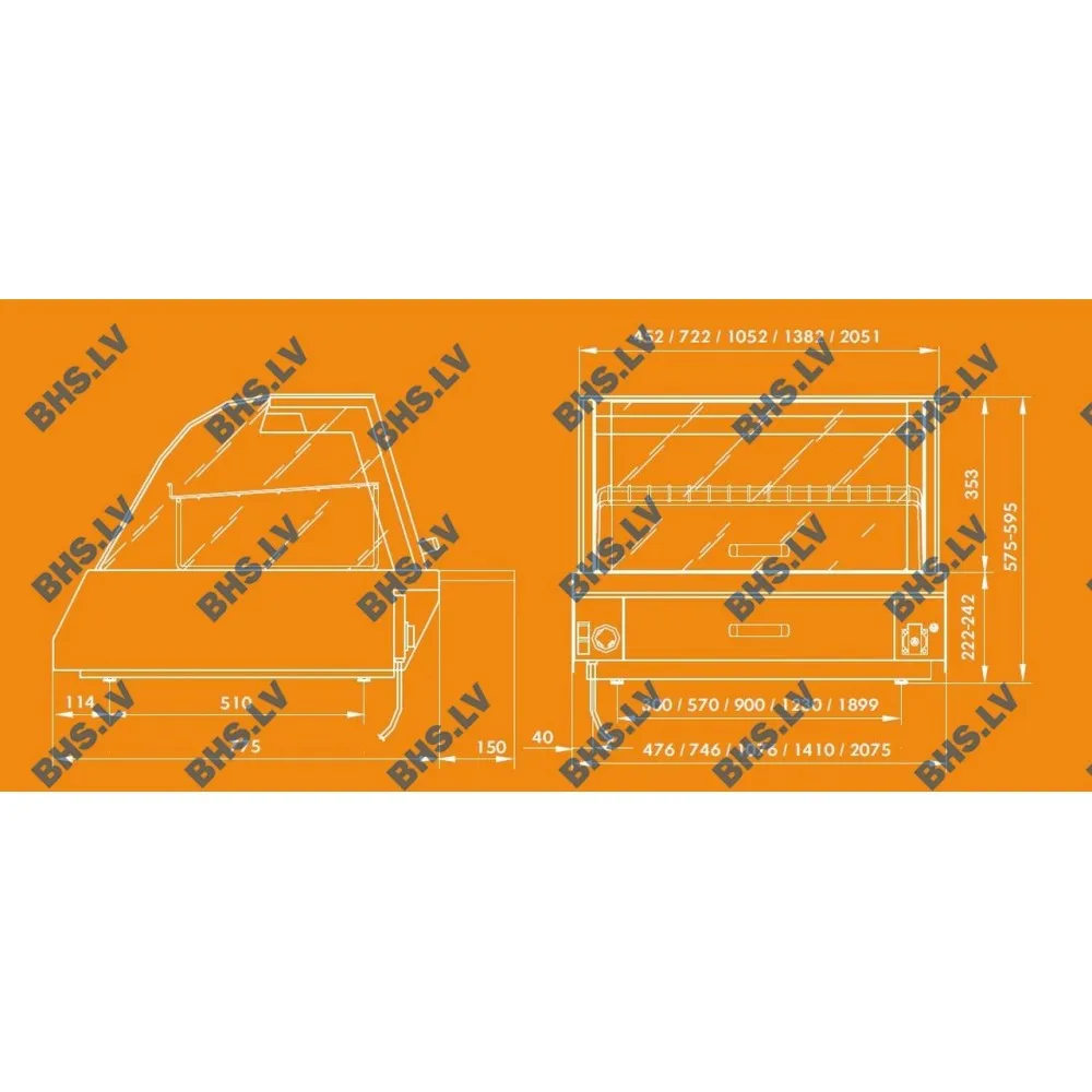 Тепловая витрина KENTUCKY HOT 4GN