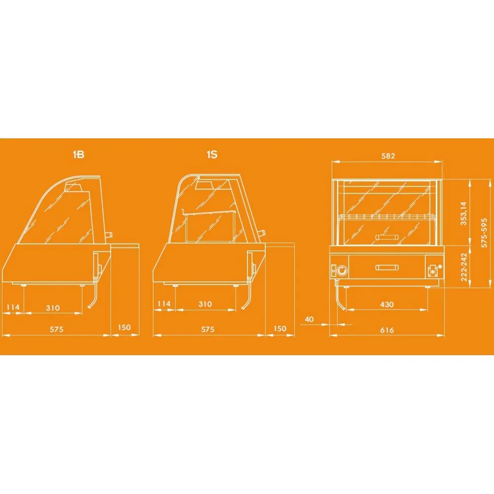 Тепловая витрина KENTUCKY HOT 1B