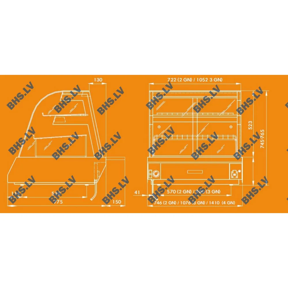 Тепловая витрина KENTUCKY HOT 2GN High