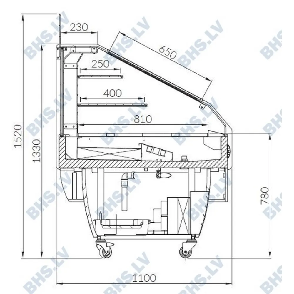 Кондитерская витрина MAXIM 1.25