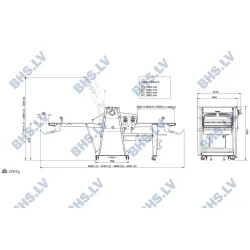 Тестораскаточная машина R65T/14 с инвентором