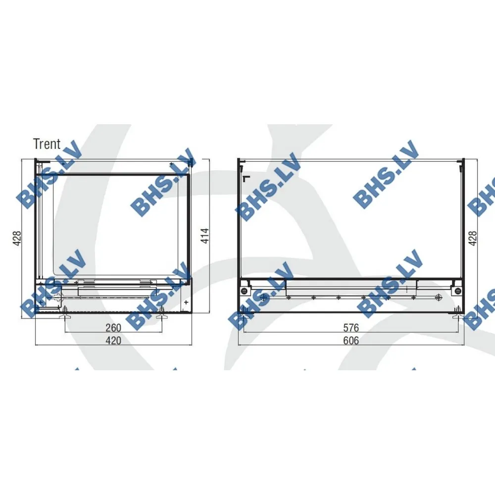 Кондитерская витрина TRENT Inox - standard