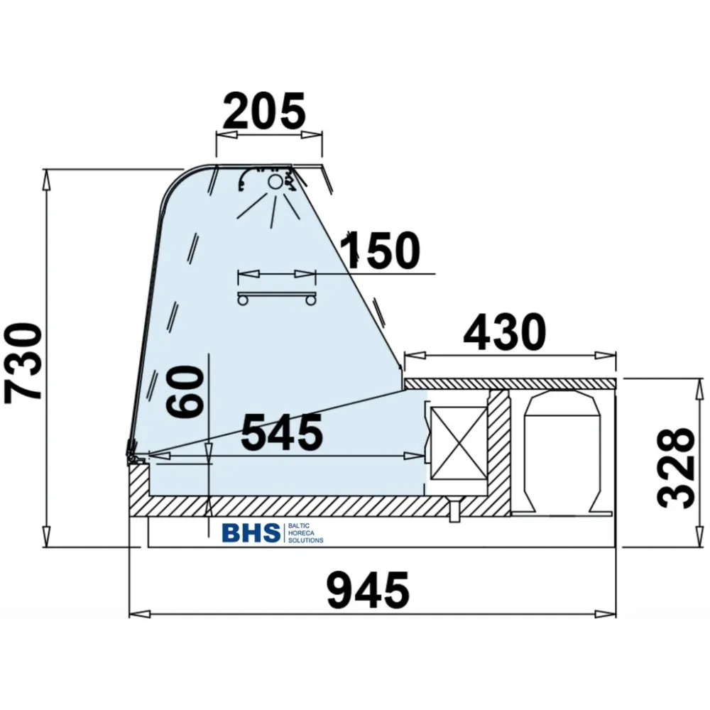 Холодная витрина TATIANA 1.7