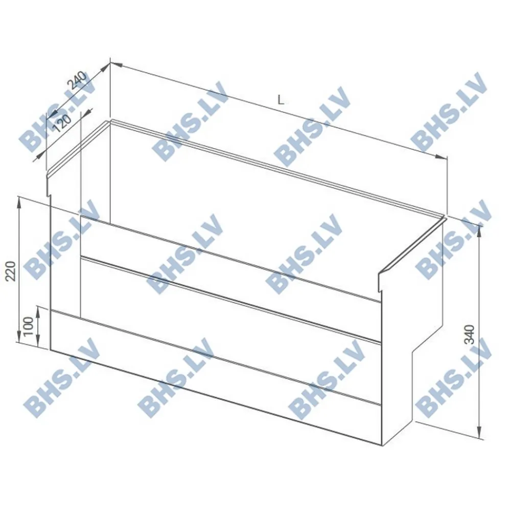 Двойная полка для бутылок сварная 1000