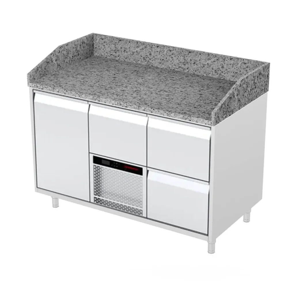 Стол холодильник с гранитной поверхностью P230 1300 мм