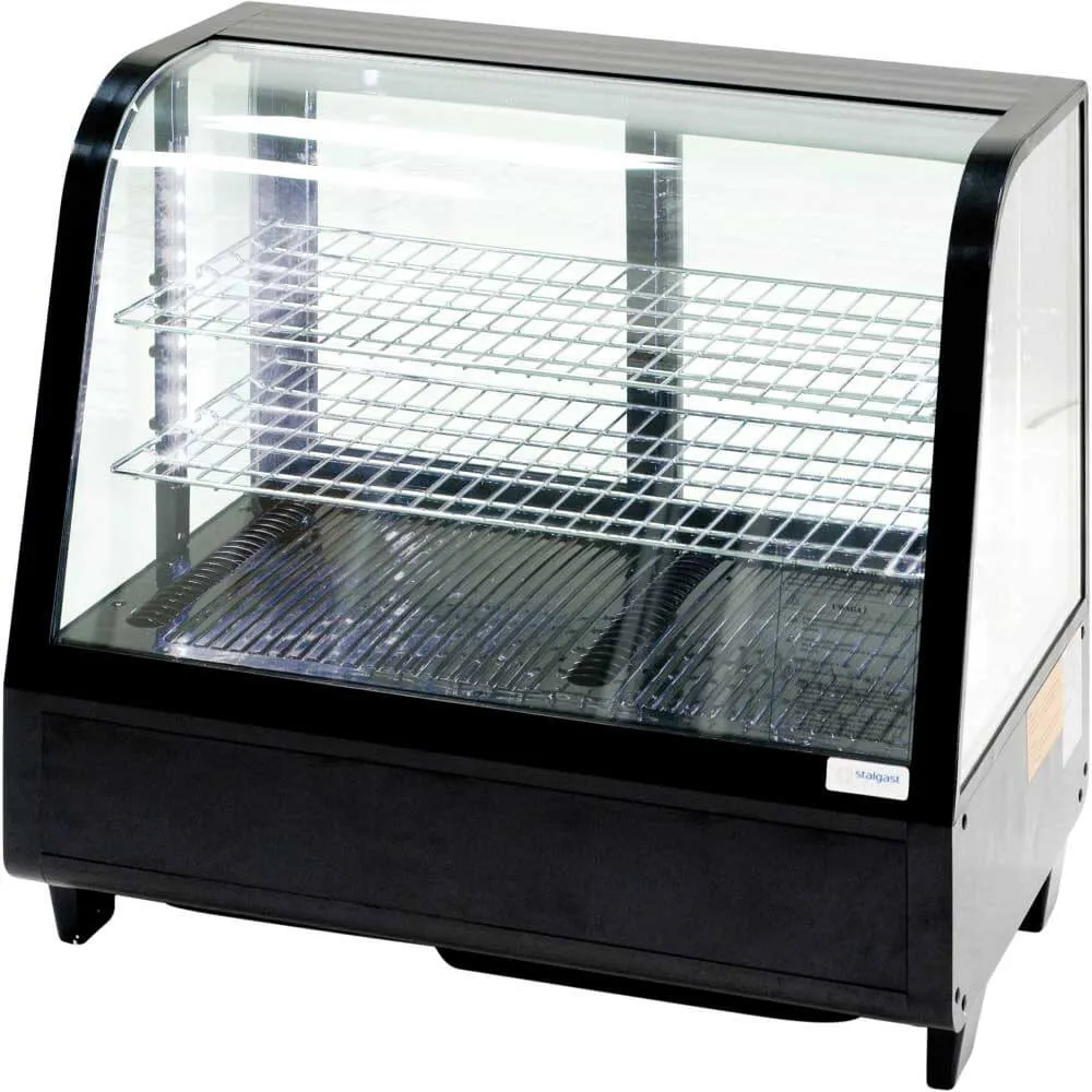 Витрина 100 л с освещением LED, черная (852104)