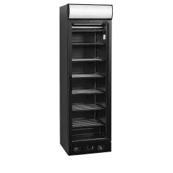 Морозильная камера с рекламным баннером 270л, чёрная