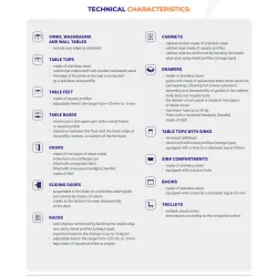 Профессиональный кухонный рабочий стол  без полки с бортом 800